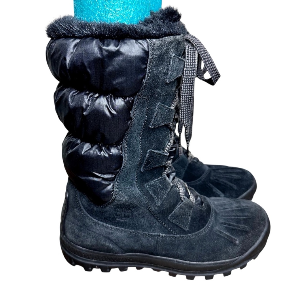 Timberland Women's EarthKeepers Mt Holly Winter Snow Duck Boots Black Suede 8.5 - Picture 3 of 15